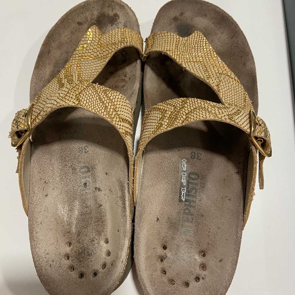 Mephisto Helen animal print leather sandal